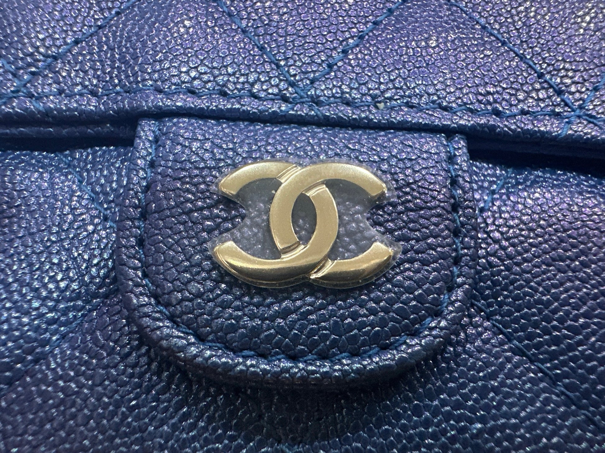 Chanel Classic Single Flap Iridescent Wallet on Chain - Clairely Amazing