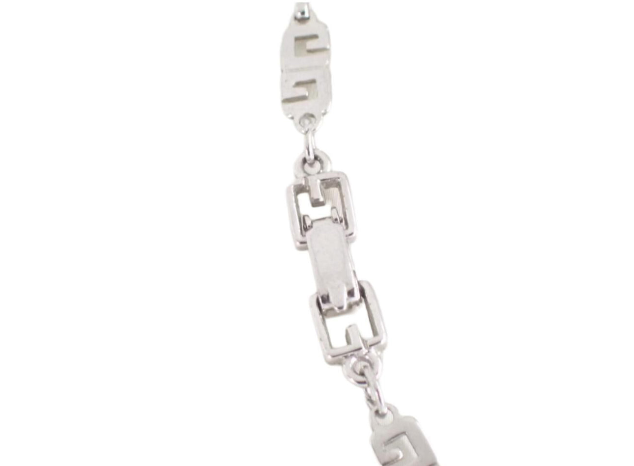 Givenchy Silver Logo Plate Necklace - Clairely Amazing