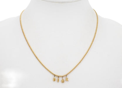 Christian Dior Vintage Small Letter Drop Necklace - Clairely Amazing