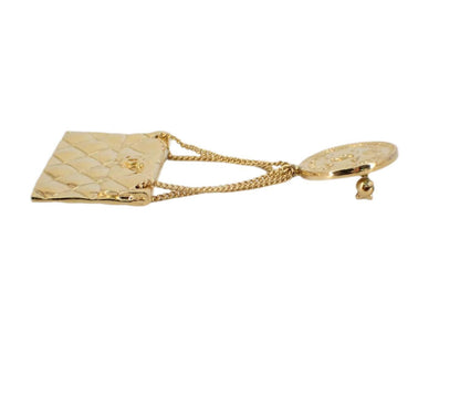 Chanel Gold Plated Flap Bag Brooch - Clairely Amazing
