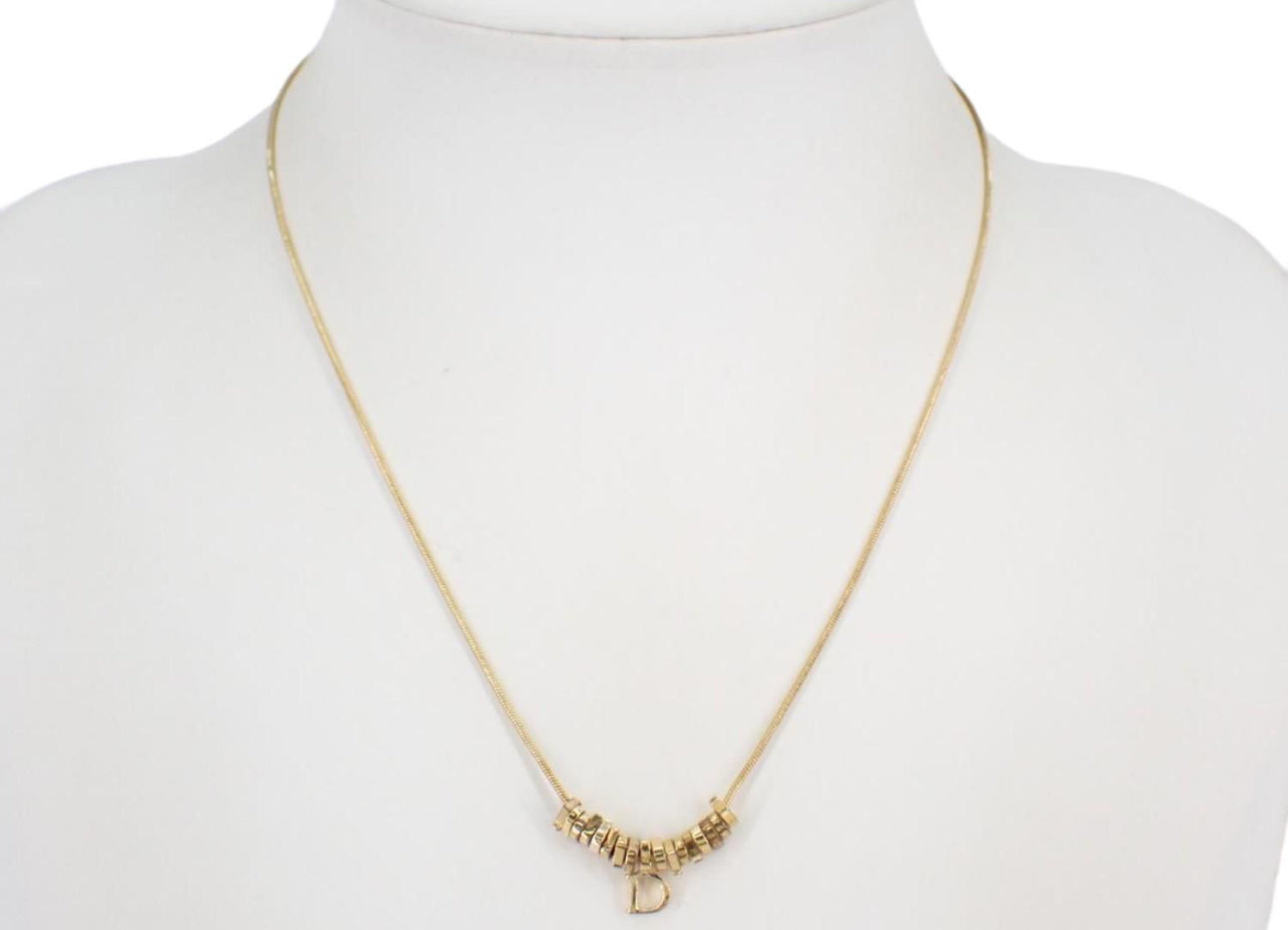 Christian Dior "D" Gold Necklace - Clairely Amazing