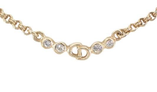 Dior Gold Plated CD Logo Necklace - Clairely Amazing