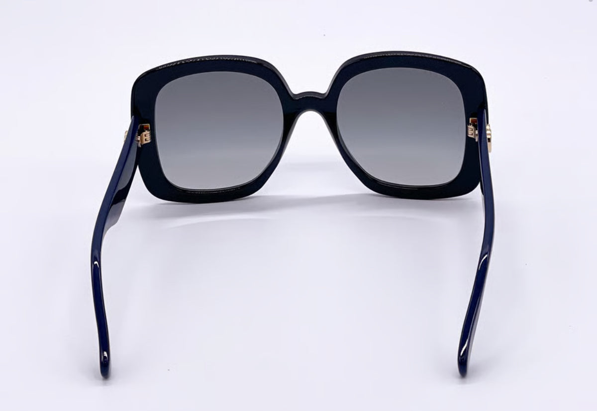 Gucci Women's Black-Blue/Grey Gradient Lenses Sunglasses - Clairely Amazing