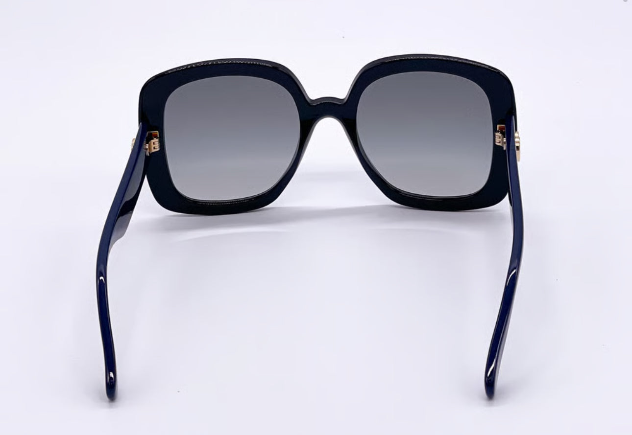 Gucci Women's Black-Blue/Grey Gradient Lenses Sunglasses - Clairely Amazing