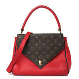 LOUIS VUITTON 
Grained Calfskin Monogram Double V Rubis - Clairely Amazing