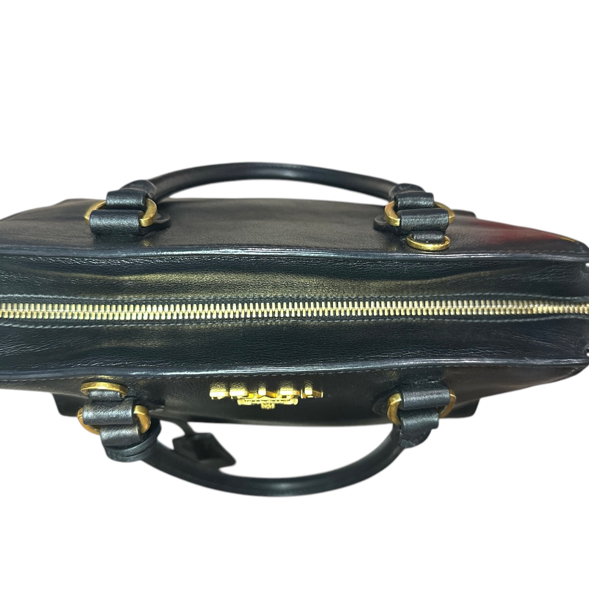 Prada Black Saffiano Leather Small Top Handle Crossbody Bag - Clairely Amazing