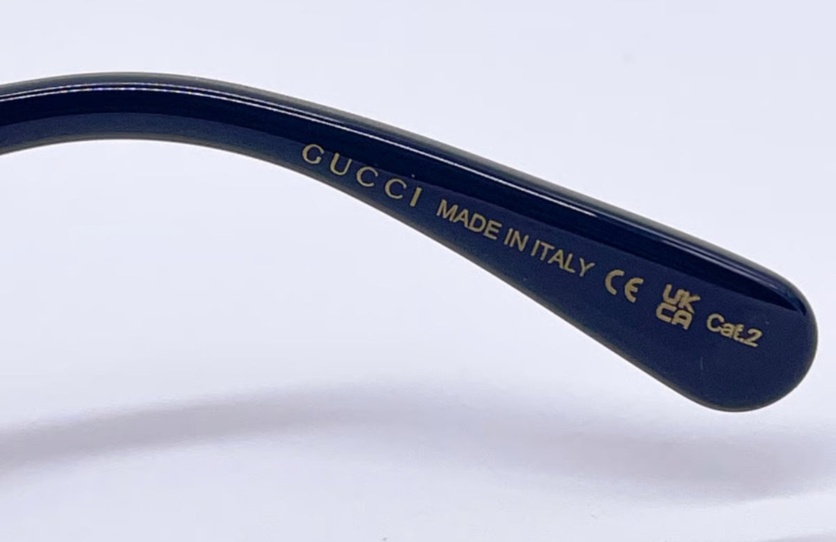 Gucci Women's Black-Blue/Grey Gradient Lenses Sunglasses - Clairely Amazing
