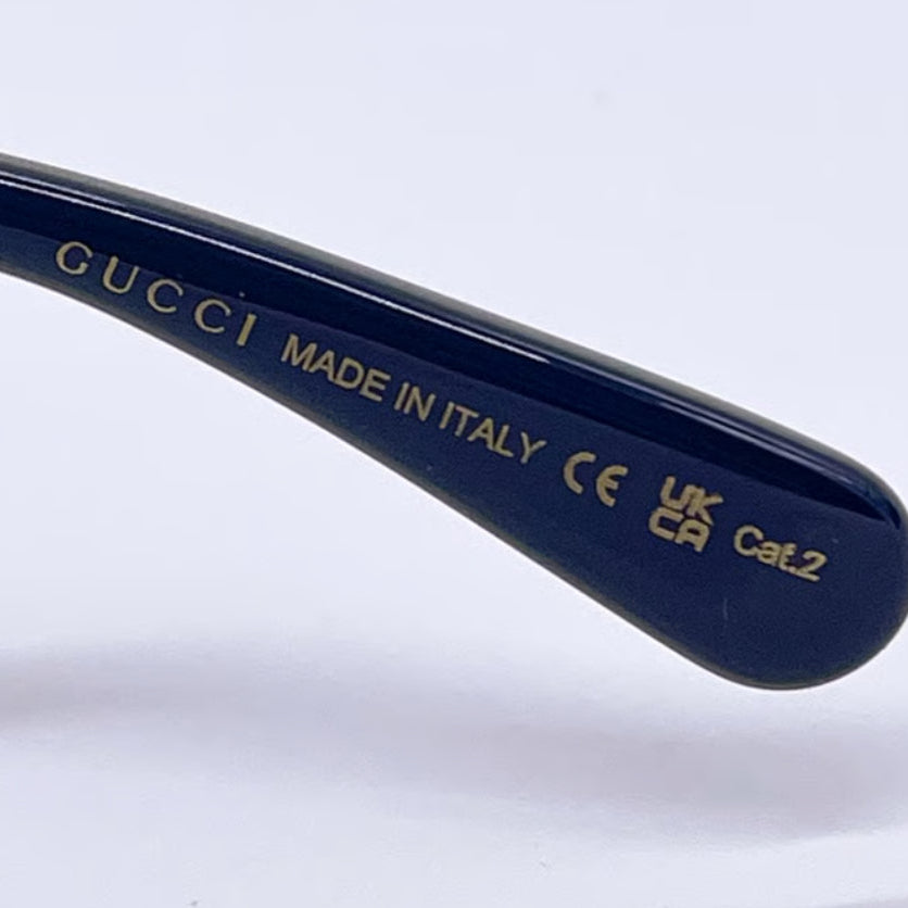 Gucci Women's Black-Blue/Grey Gradient Lenses Sunglasses - Clairely Amazing