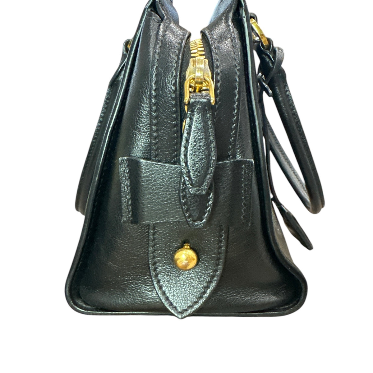 Prada Black Saffiano Leather Small Top Handle Crossbody Bag - Clairely Amazing
