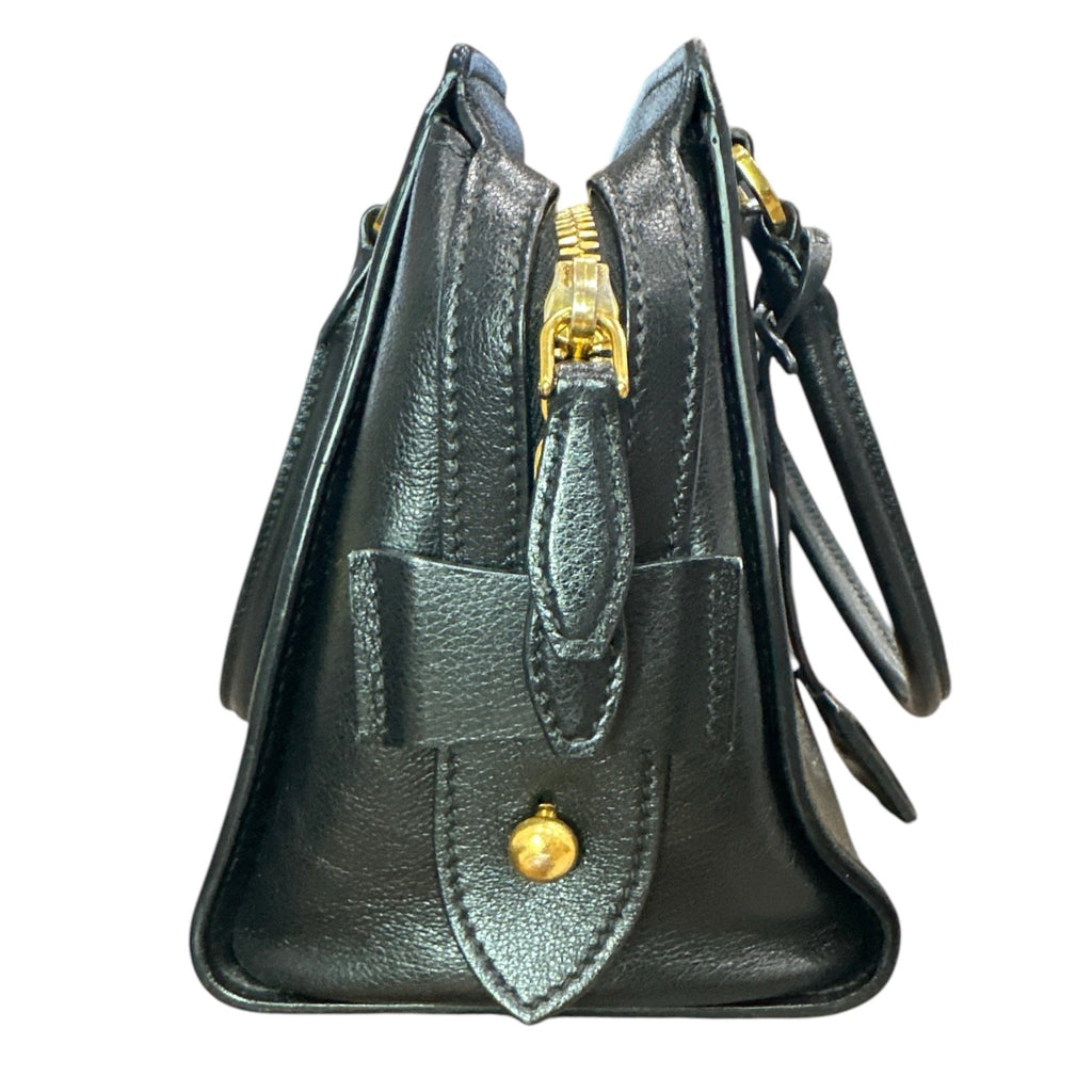 Prada Black Saffiano Leather Small Top Handle Crossbody Bag - Clairely Amazing