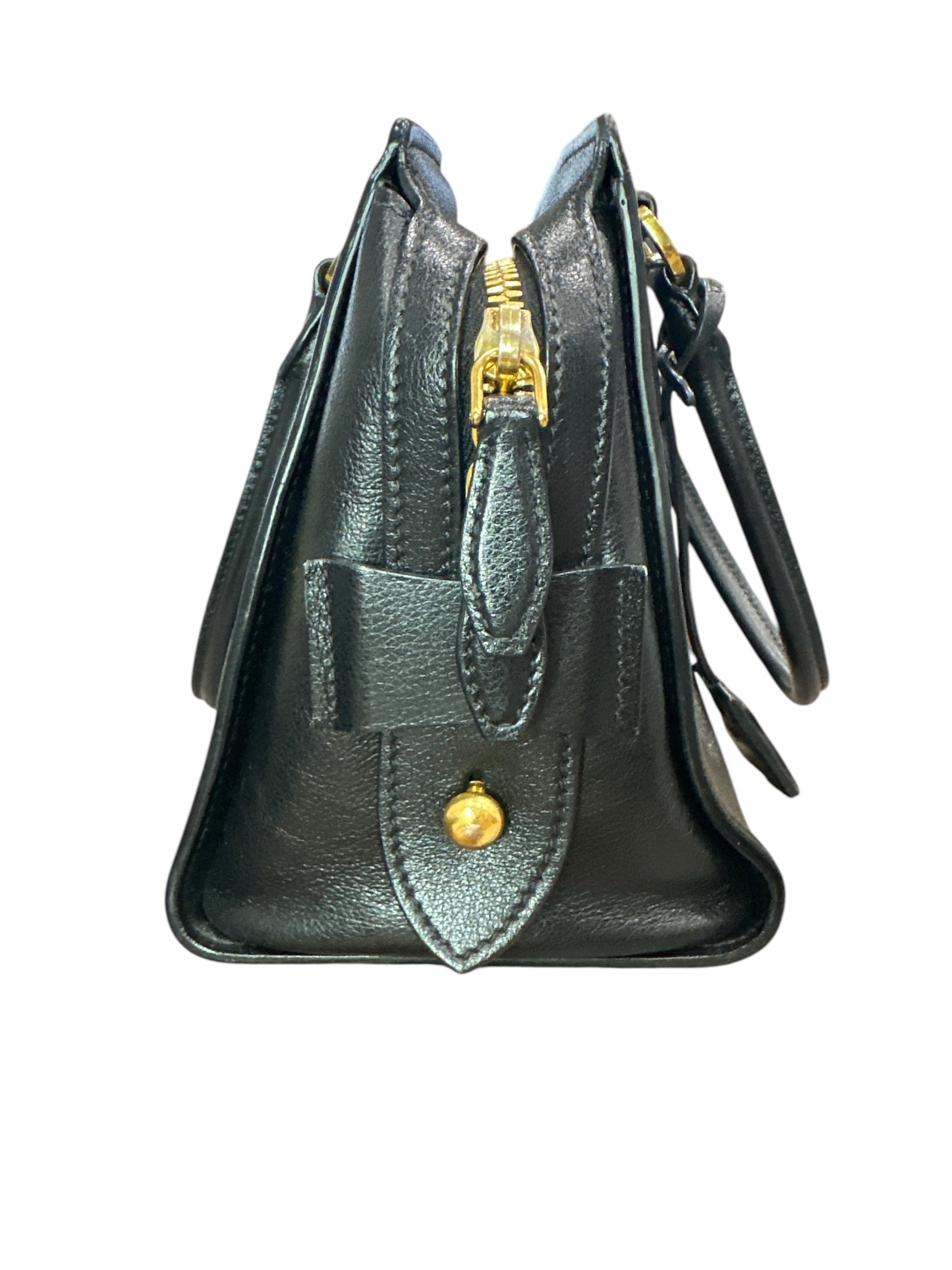 Prada Black Saffiano Leather Small Top Handle Crossbody Bag - Clairely Amazing