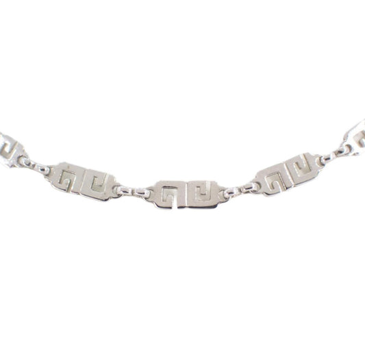 Givenchy Silver Logo Plate Necklace - Clairely Amazing