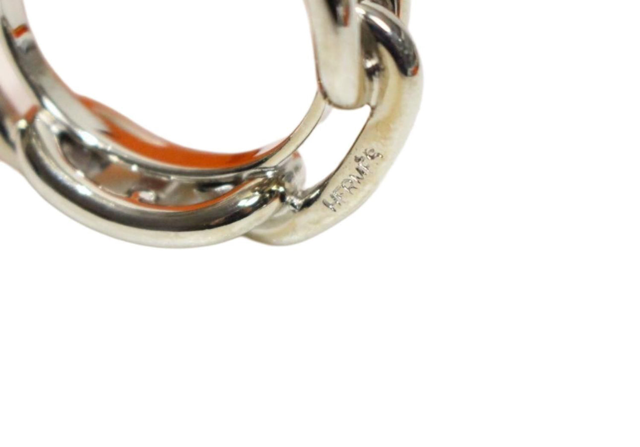 Hermes Metal Scarf Ring Silver Lugate Shane Dunkle - Clairely Amazing