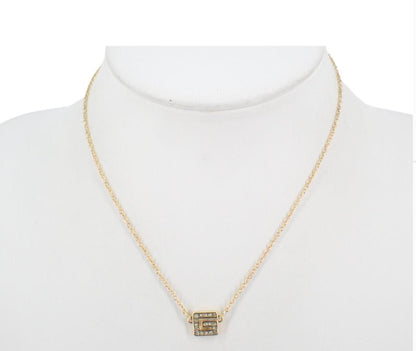 Givenchy Vintage Crystal G Pendant Necklace - Clairely Amazing