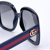Gucci Women's Black-Blue/Grey Gradient Lenses Sunglasses - Clairely Amazing