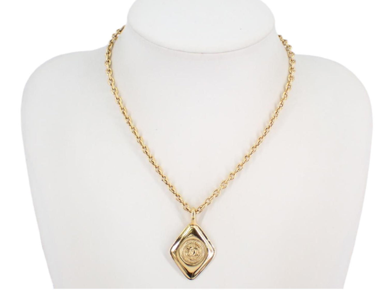 Chanel Gold Plated Diamond Necklace with Coco Mark - Clairely Amazing