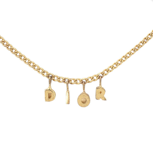 Christian Dior Vintage Small Letter Drop Necklace - Clairely Amazing