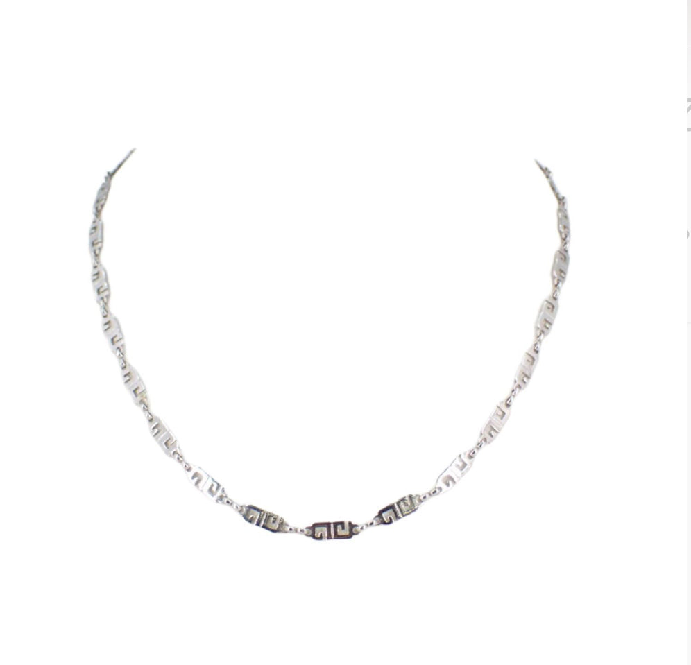 Givenchy Silver Logo Plate Necklace - Clairely Amazing