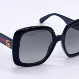 Gucci Women's Black-Blue/Grey Gradient Lenses Sunglasses - Clairely Amazing