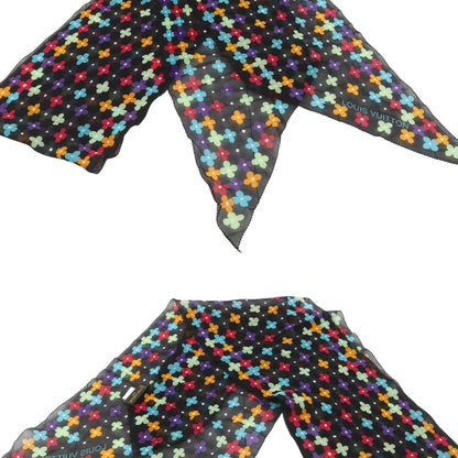 Louis Vuitton Silk Black Multicolor Scarf - Clairely Amazing