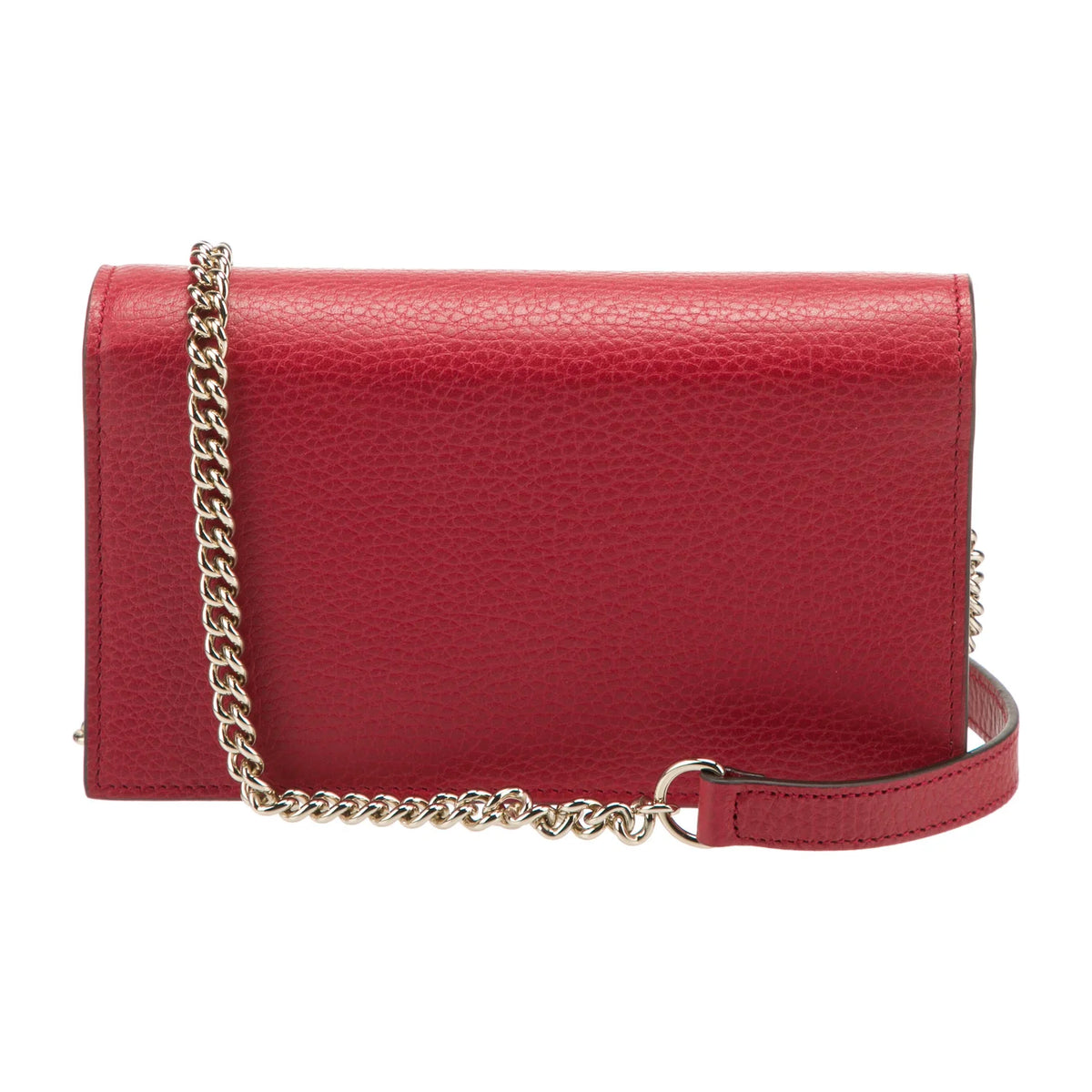 Gucci Red Leather Interlocking GG Crossbody - Clairely Amazing