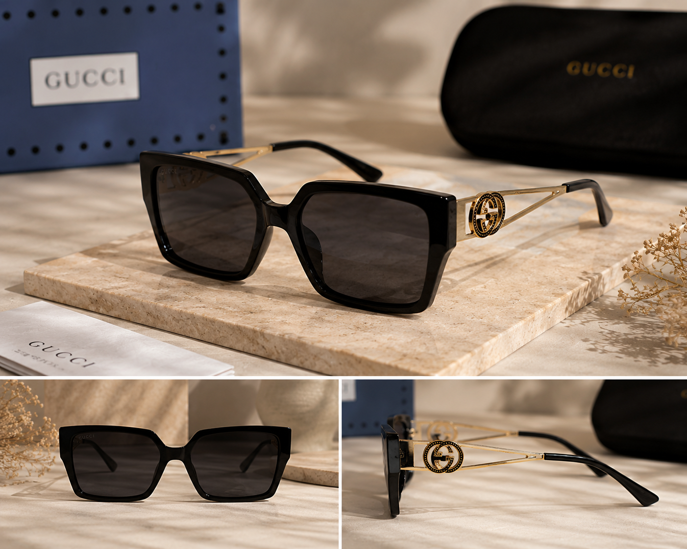Fashion Designer-Inspired Metal Frame Sunglasses