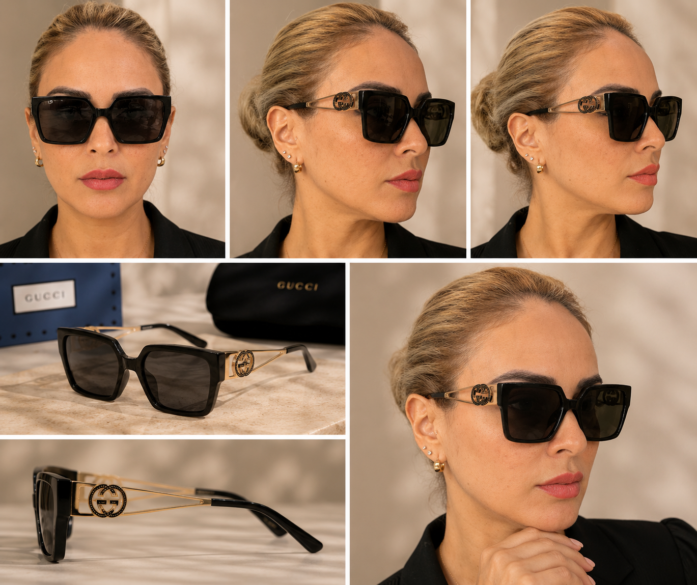 Fashion Designer-Inspired Metal Frame Sunglasses