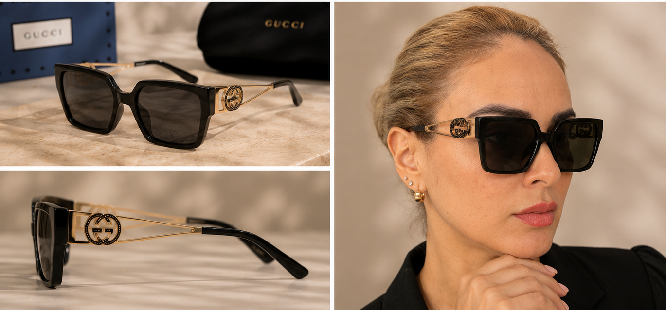💎Fashion Designer-Inspired Metal Frame Sunglasses