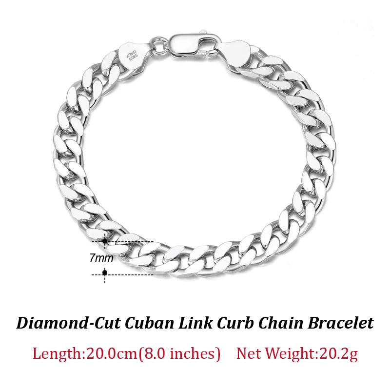 Italian Silver Cuban Bracelet