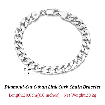 Italian Silver Cuban Bracelet