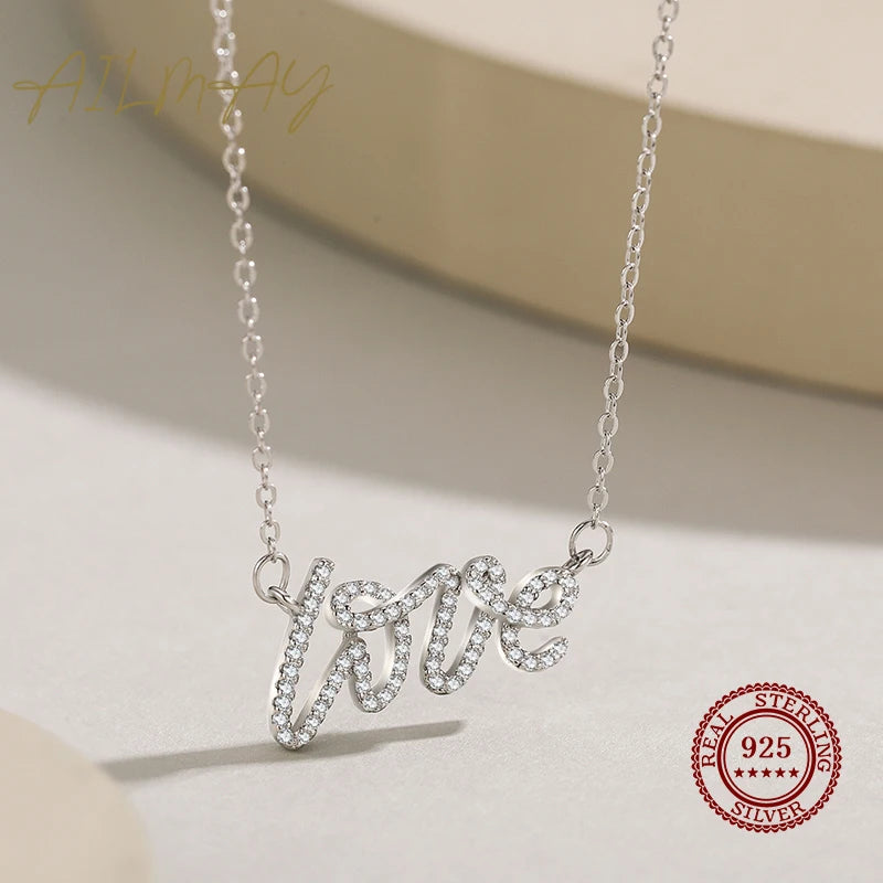 Sterling Silver Love Letter Necklace