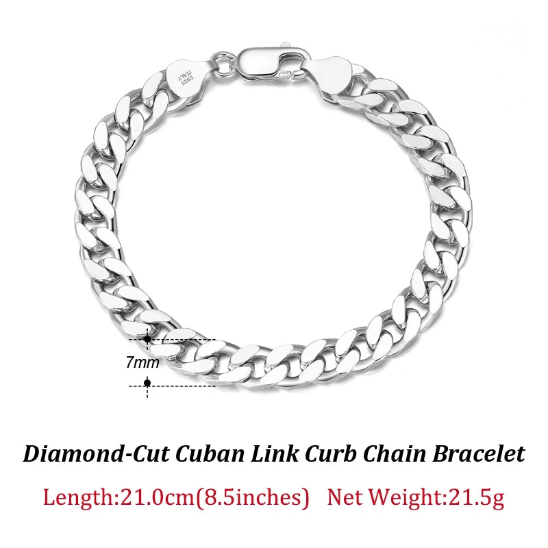Italian Silver Cuban Bracelet