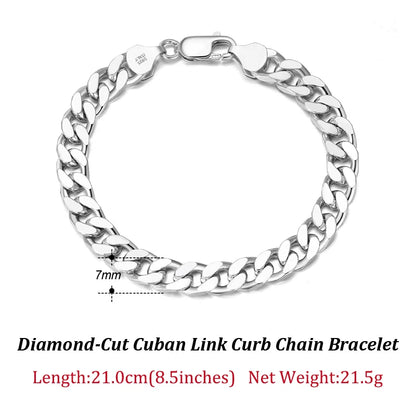 Italian Silver Cuban Bracelet