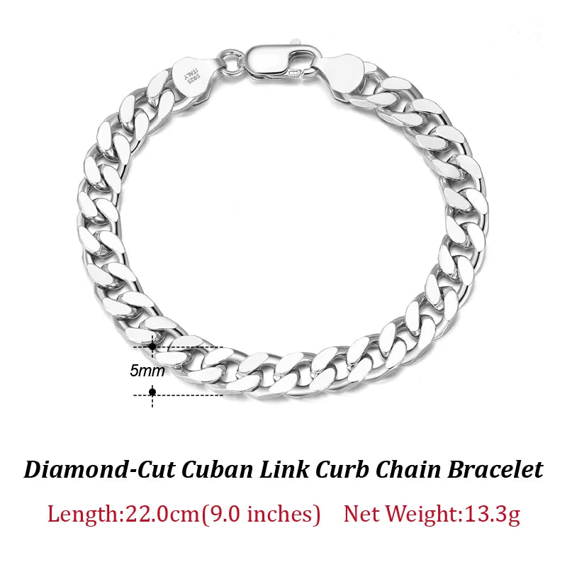 Italian Silver Cuban Bracelet