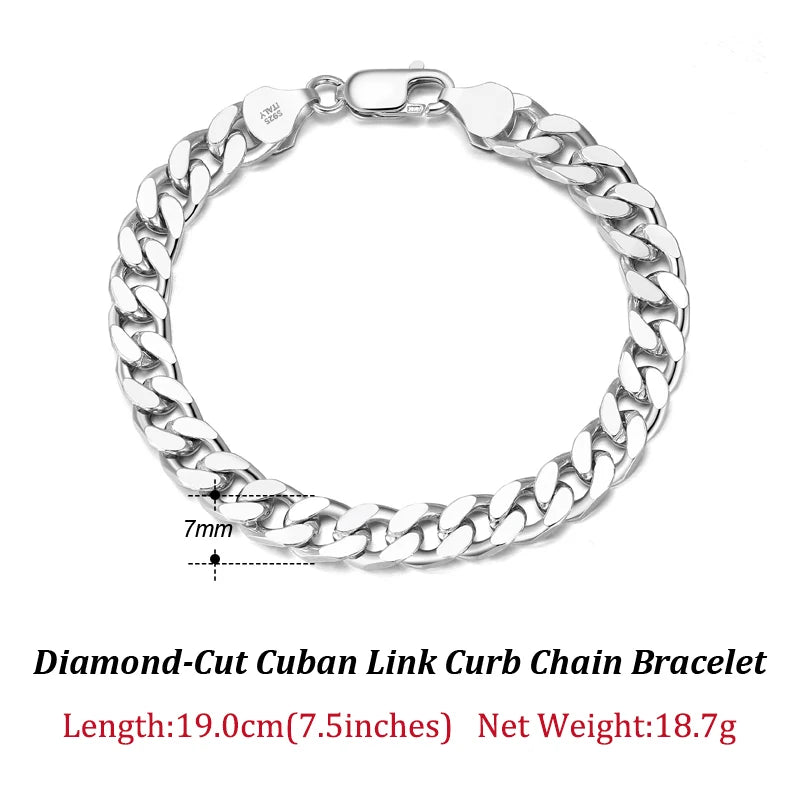 Italian Silver Cuban Bracelet