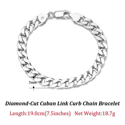 Italian Silver Cuban Bracelet
