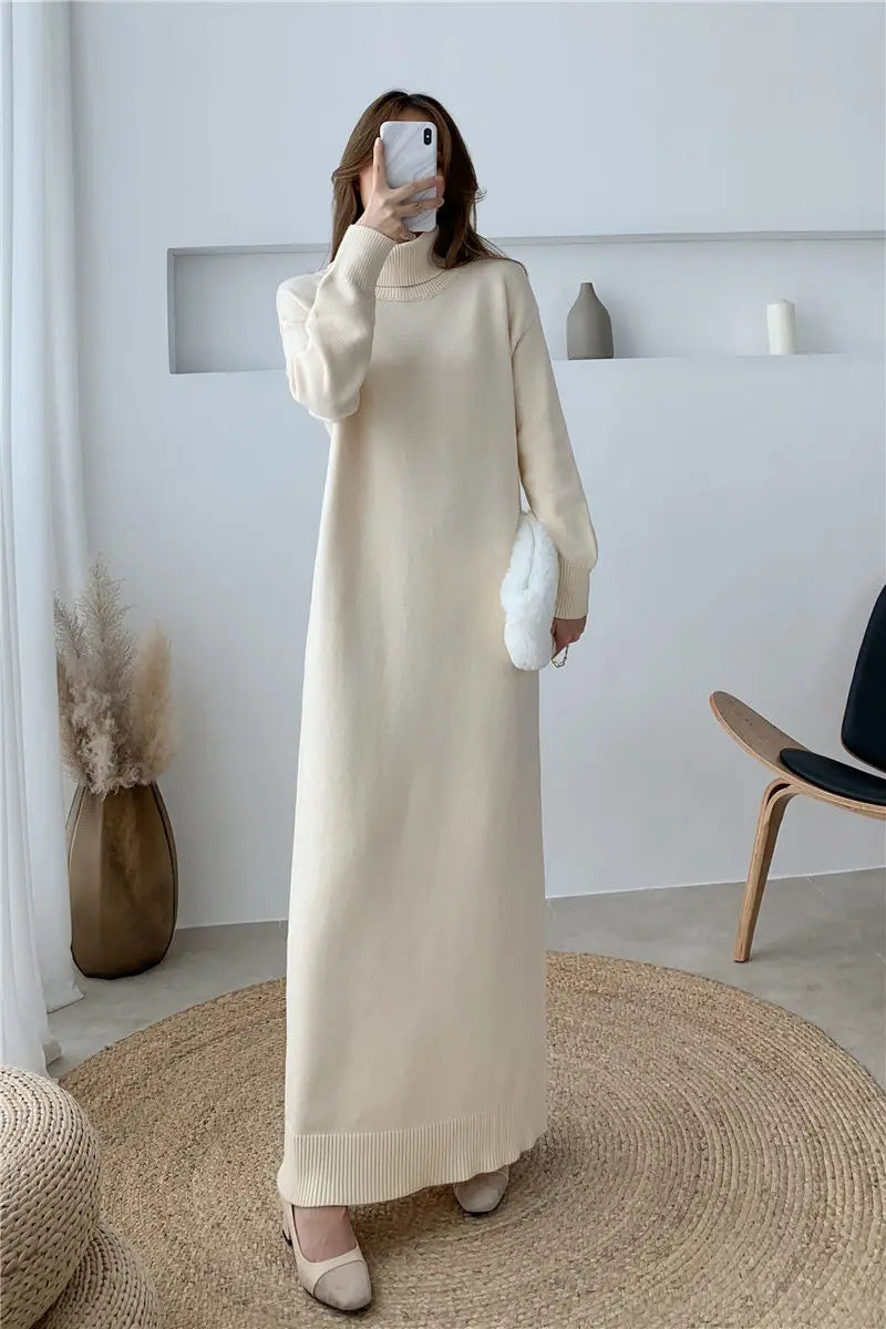 Extra Long Sweater Dress