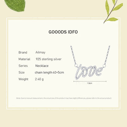 Sterling Silver Love Letter Necklace