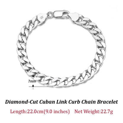 Italian Silver Cuban Bracelet
