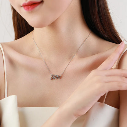 Sterling Silver Love Letter Necklace
