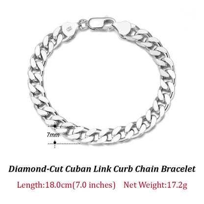 Italian Silver Cuban Bracelet