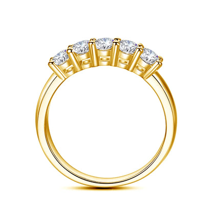 18K Gold Moissanite Ring