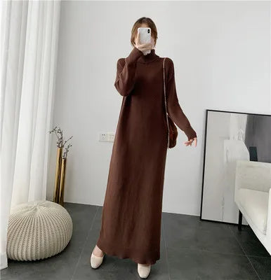 Extra Long Knit Sweater Dress