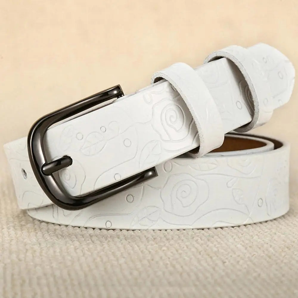 Floral Leather Belt