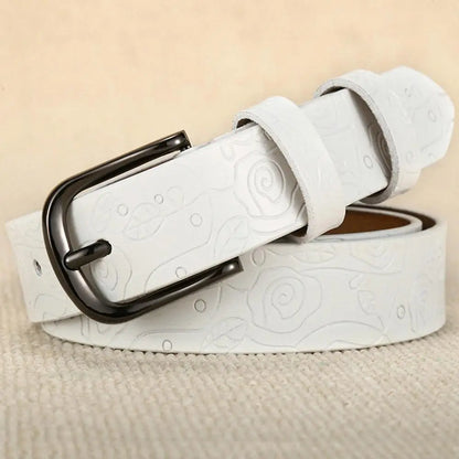Floral Leather Belt