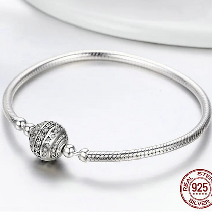 Silver Sparkling Ball Bracelet