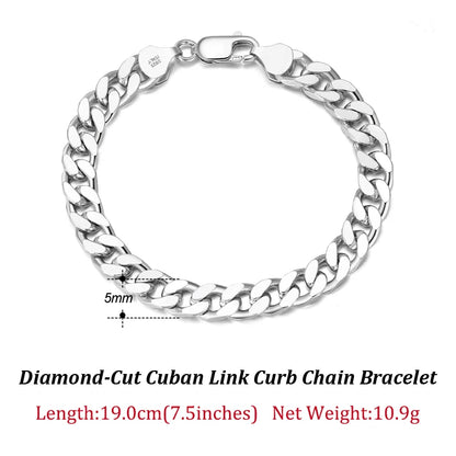 Italian Silver Cuban Bracelet