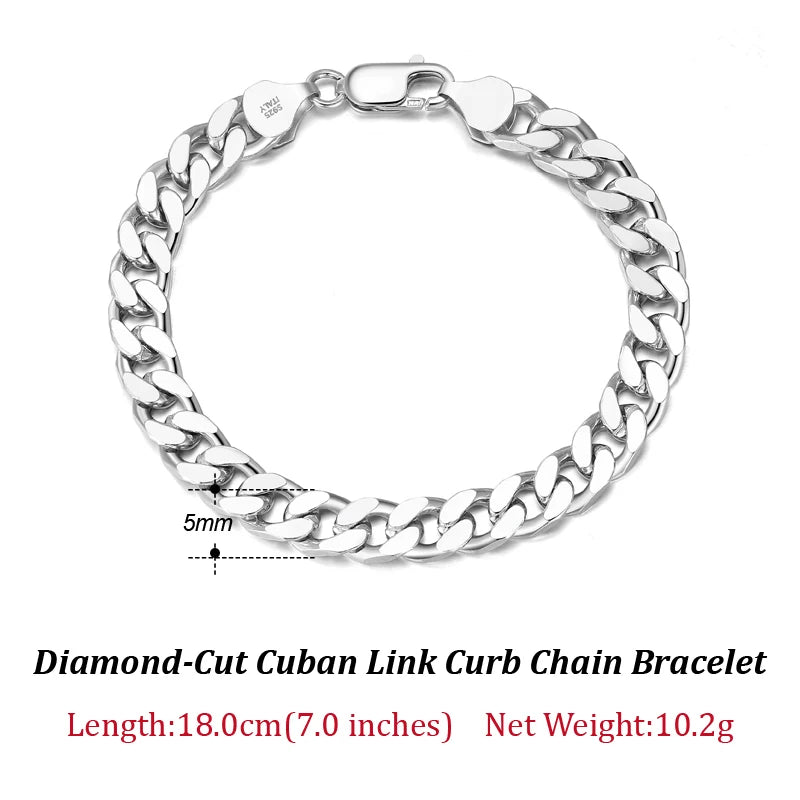 Italian Silver Cuban Bracelet