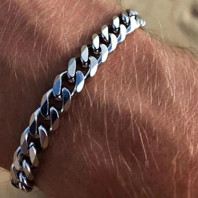 Italian Silver Cuban Bracelet