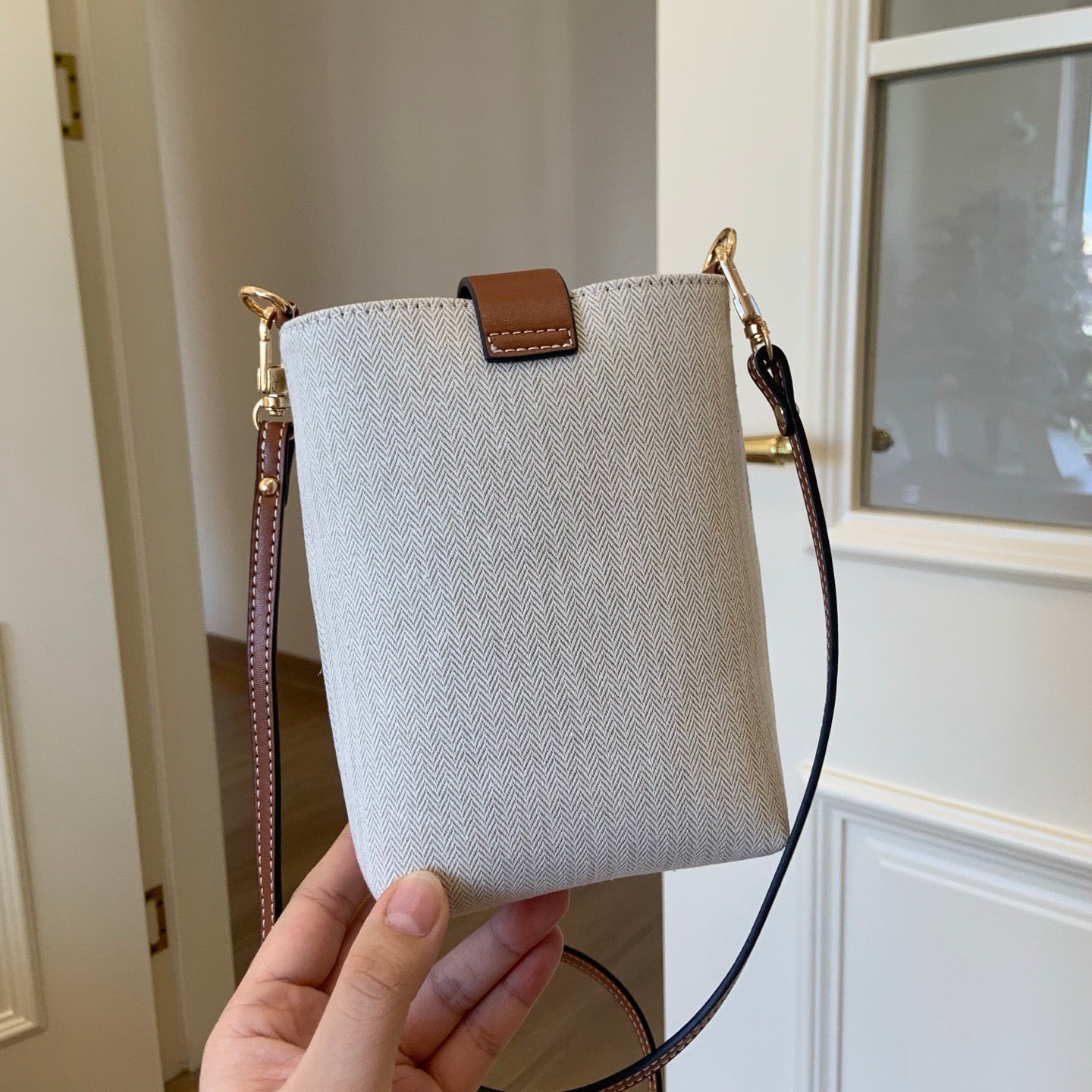 Hermès Style GWP Phone Holder Crossbody Bag – Canvas Mini Essentials Bag